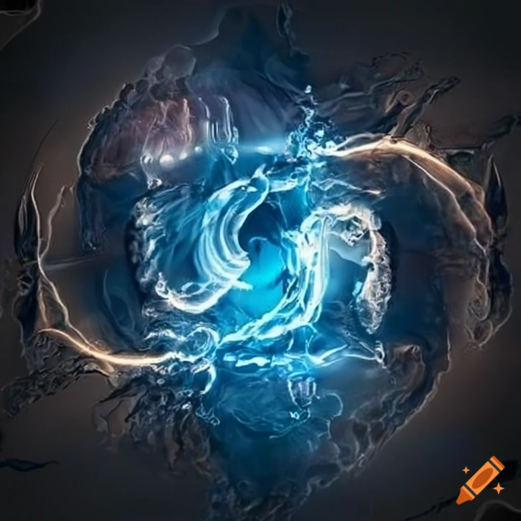 elegant water-themed logo design with text overlay
