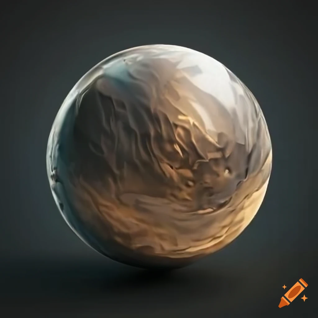 Stylized liquid metal ball on Craiyon