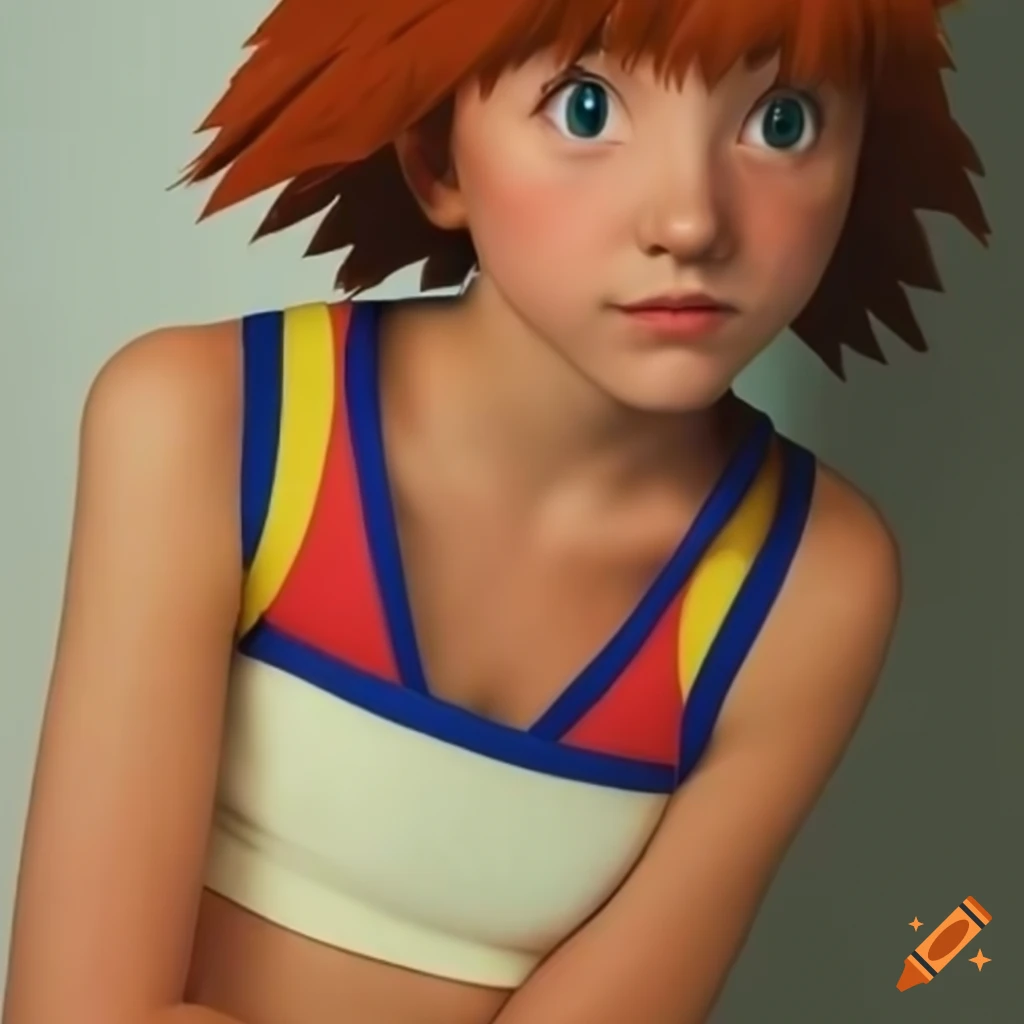 Realistic depiction of Misty from Pokemon on Craiyon