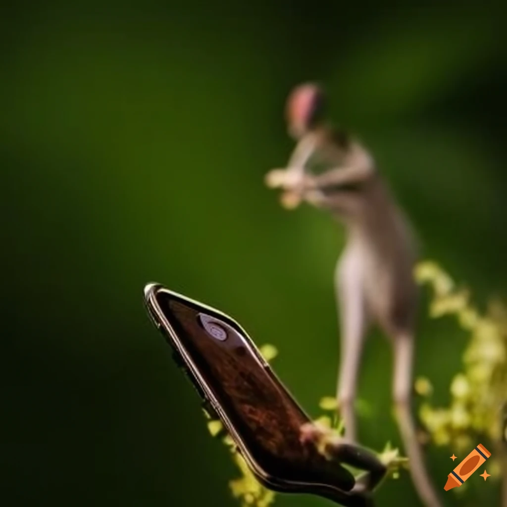 plant next to an iPhone