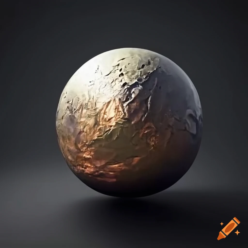 stylized image of a liquid metal sphere