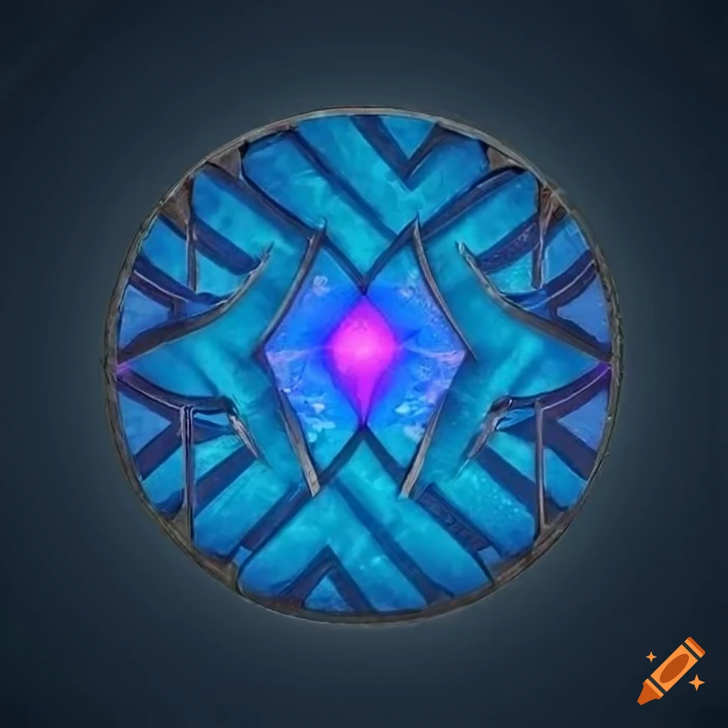Blue dragon scales shield artifact on Craiyon