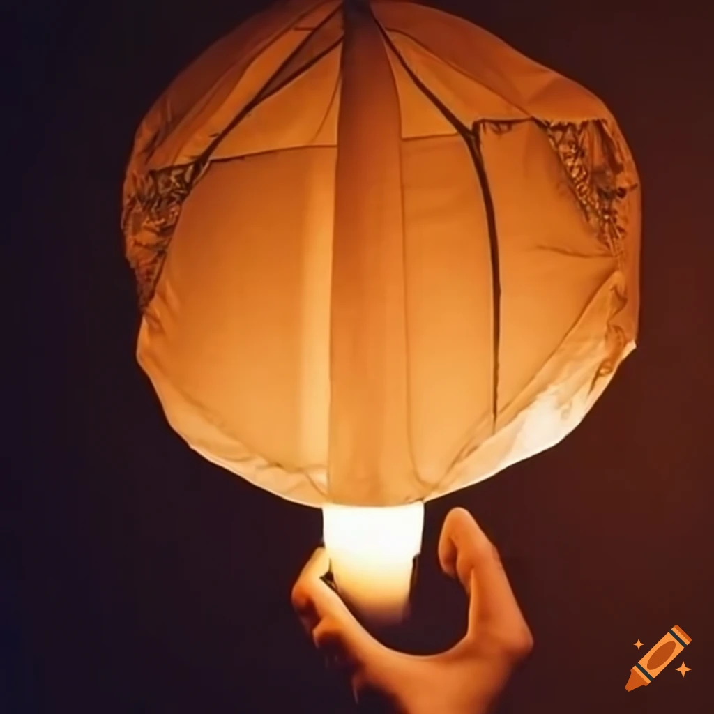 parachute mask made with a candle