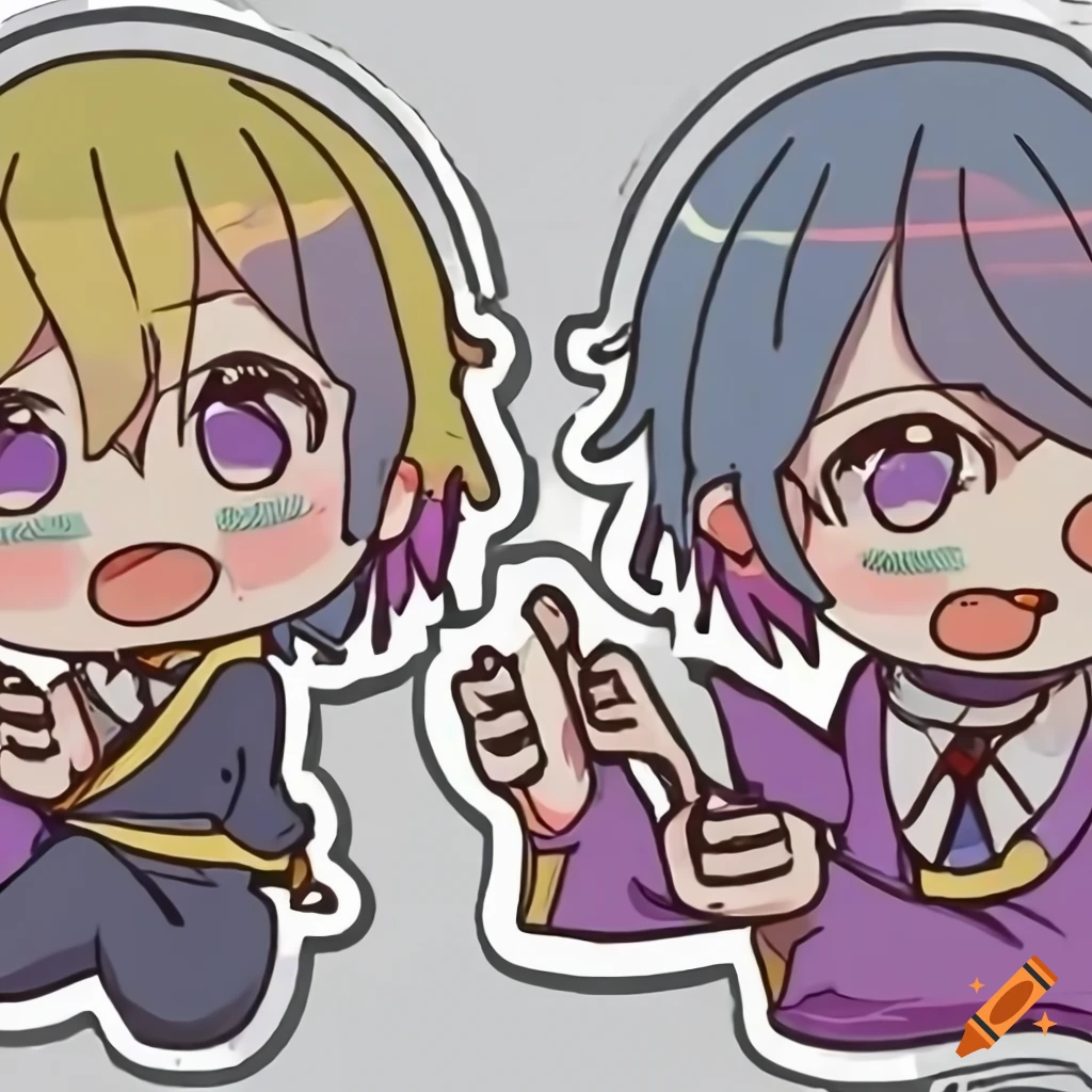 chibi sticker of a person clapping