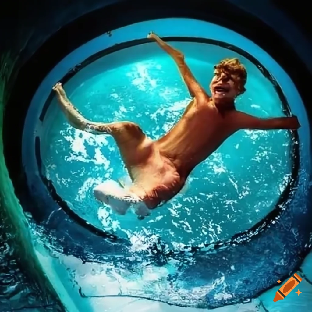 Stephen Hawking enjoying at a waterpark