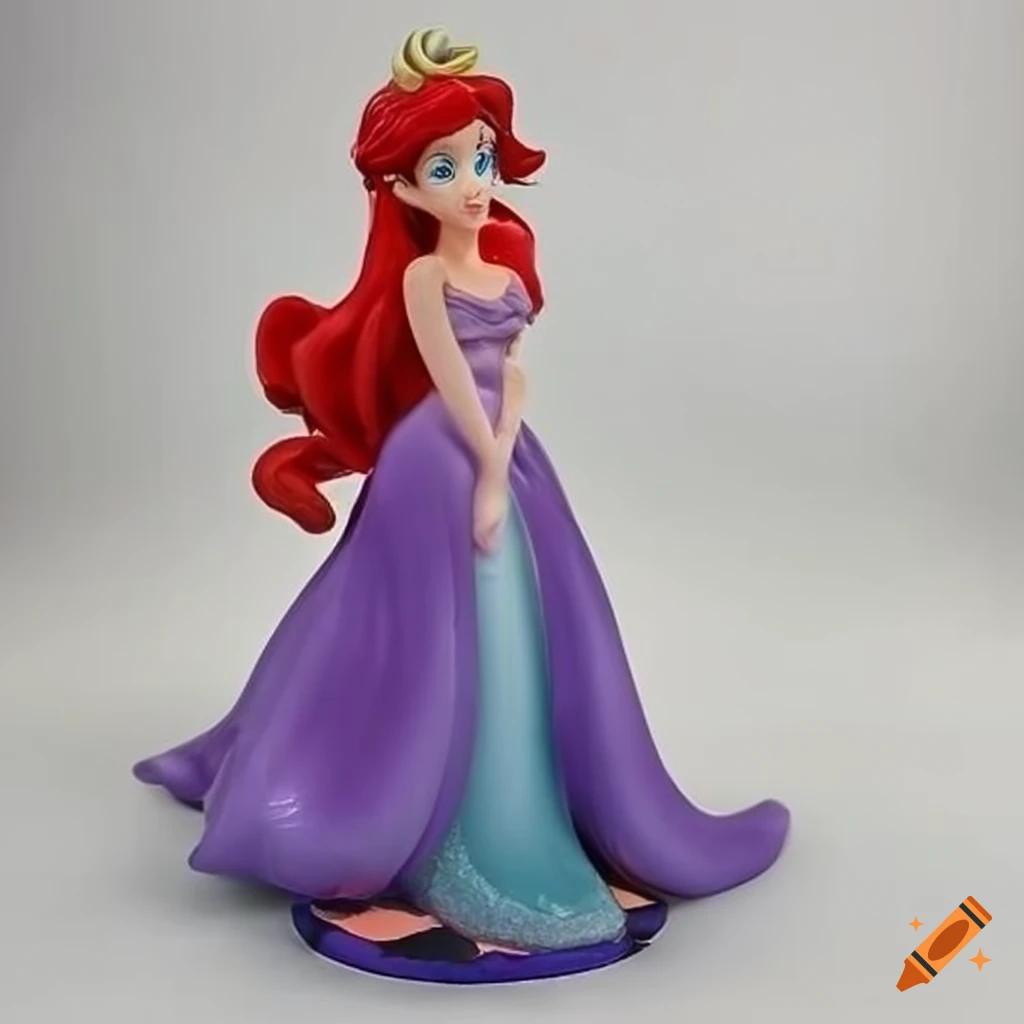resin figure of Princess Ariel in a trippy dress