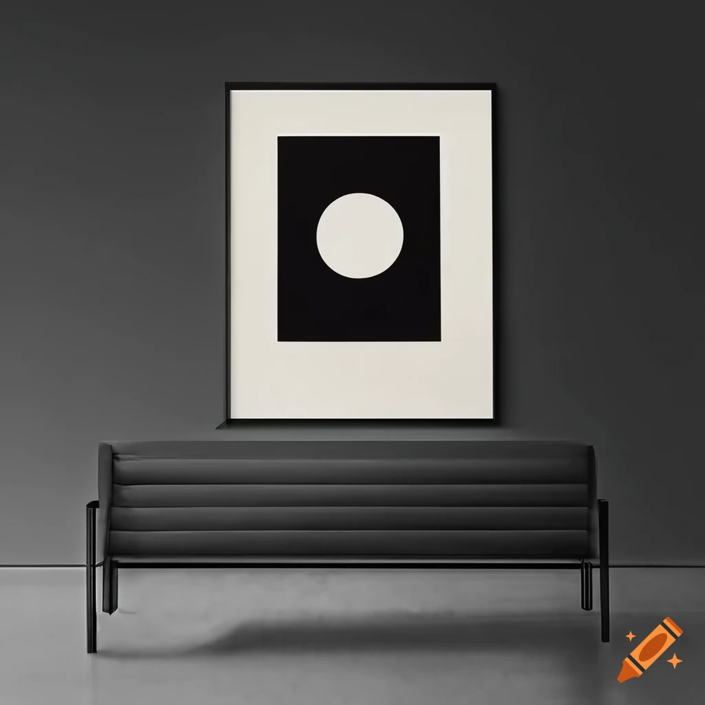 black Bauhaus poster design
