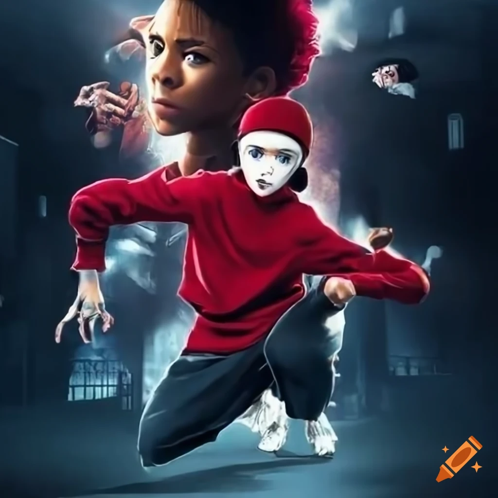 movie poster for Breakin' 3 with breakdancers in anime style