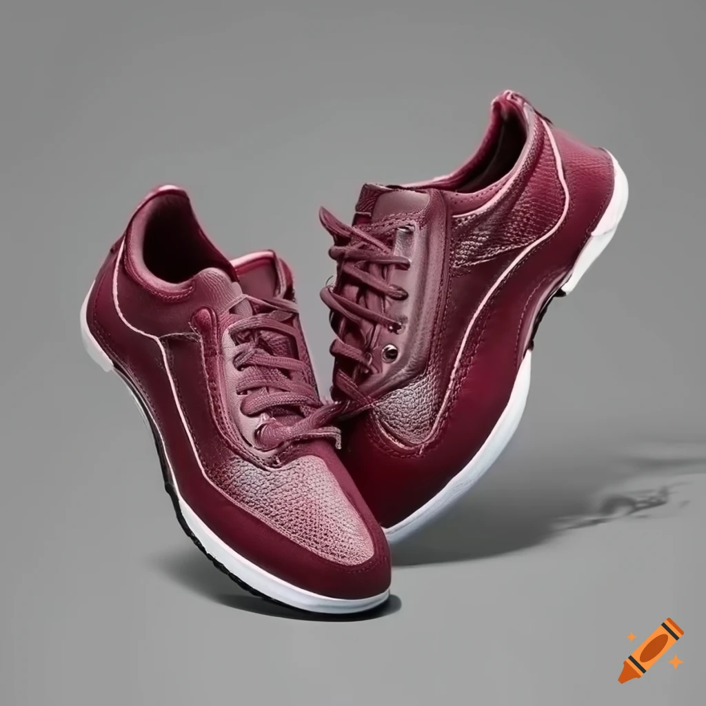 Burgundy tennis shoes