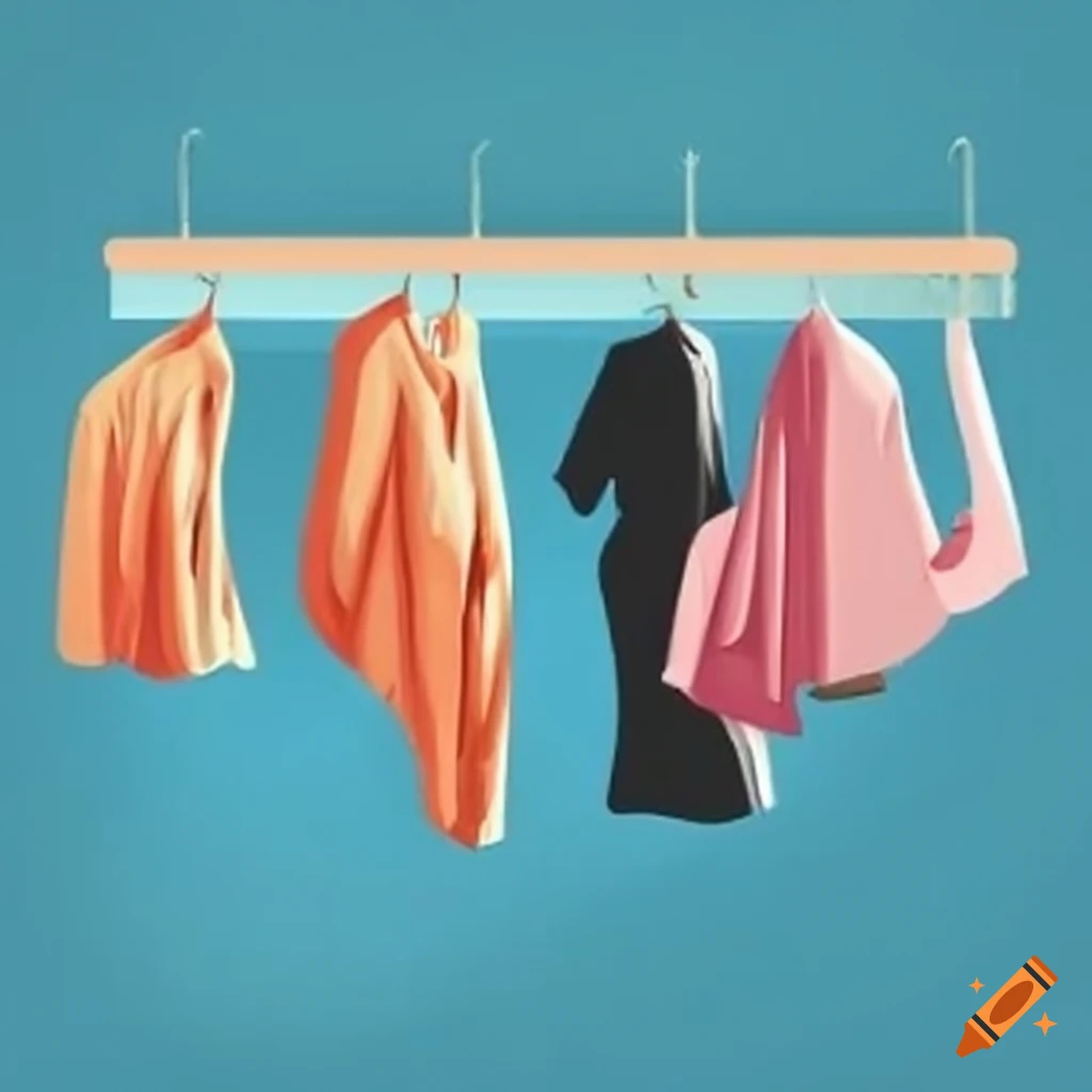 stylish clothes hanging on a rack