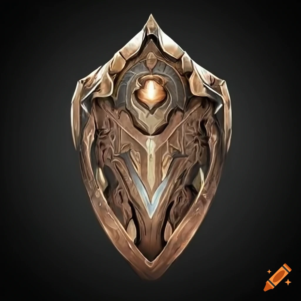Symmetrical elite shield with magical design