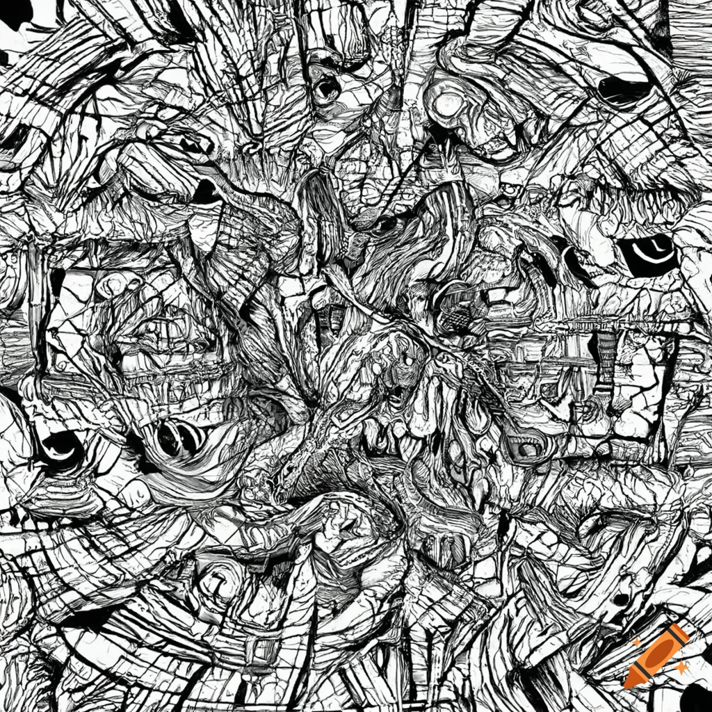 Intricate text design for a progressive rock band