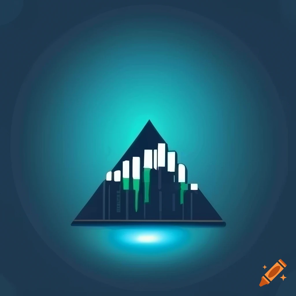 flat vector logo for stock market charts