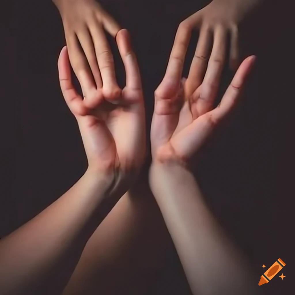 group of deaf students communicating in sign language
