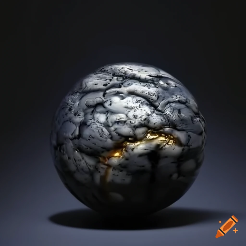 Image of a spherical ball of liquid metal