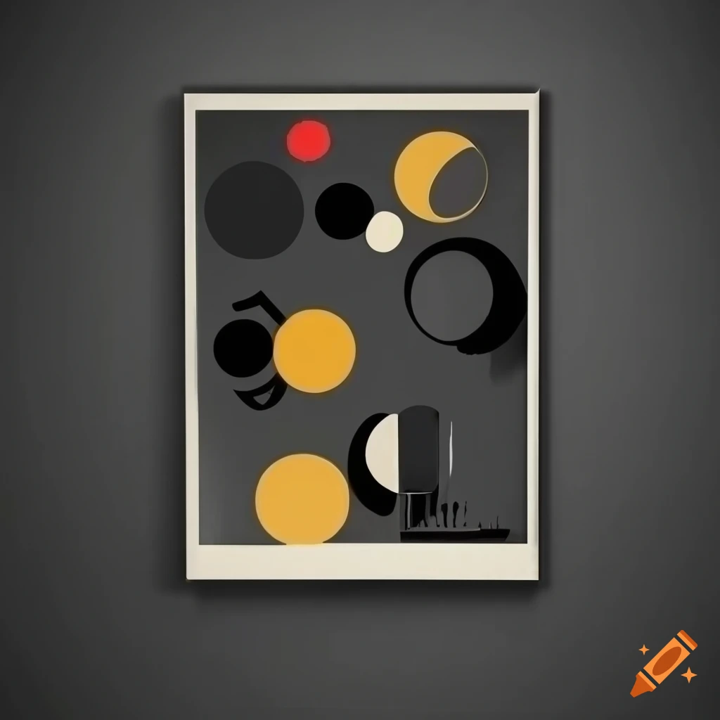 black Bauhaus poster design
