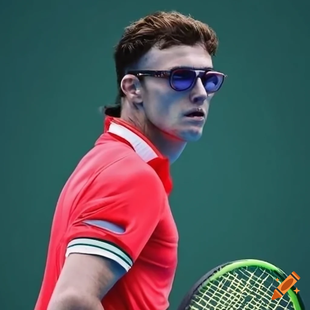 Portrait of a tennis player wearing glasses