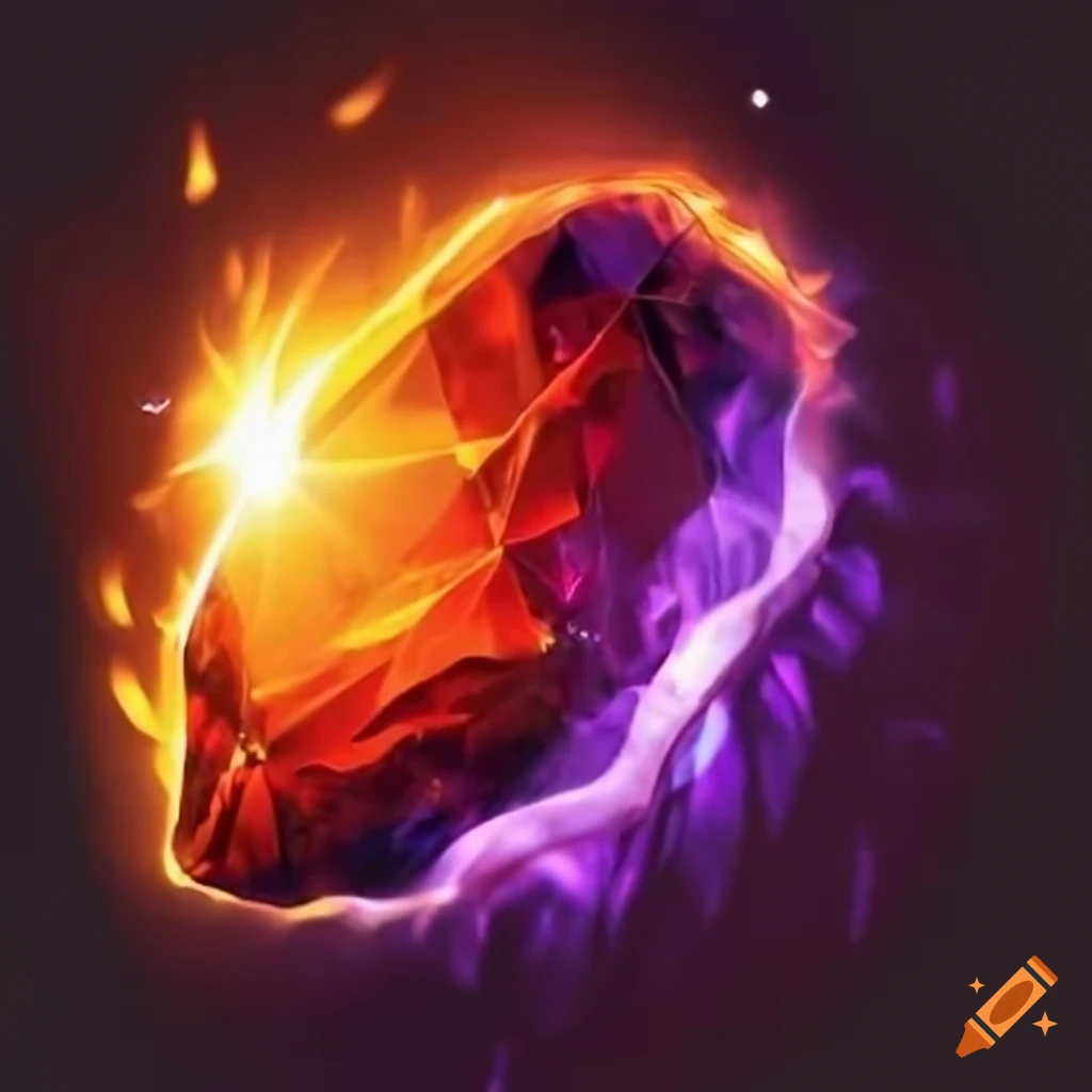 image of a magical fire gem