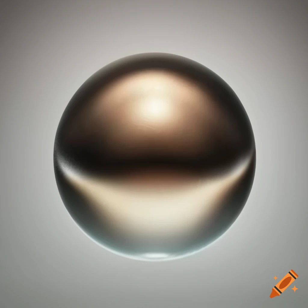 Spherical liquid metal ball on Craiyon