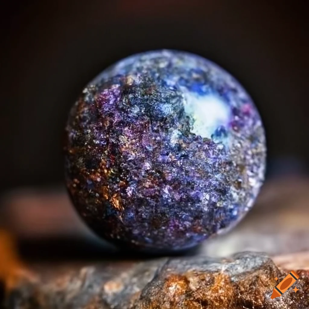 image of a perfectly spherical jewel gem stone