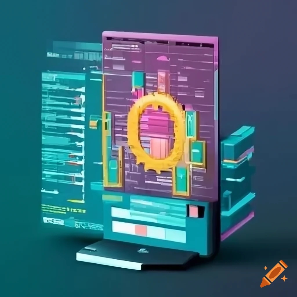illustration depicting a full stack developer