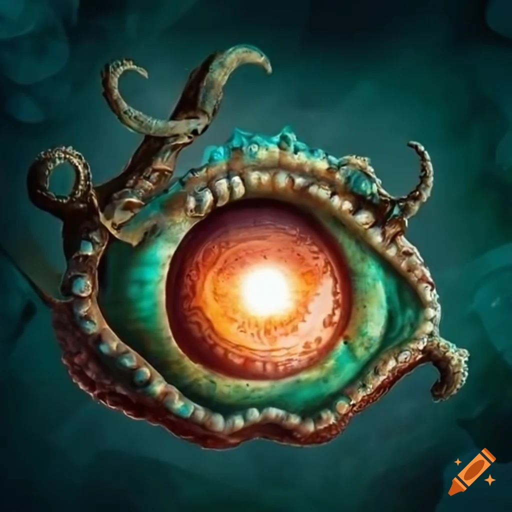 Closeup of a kraken eye artifact