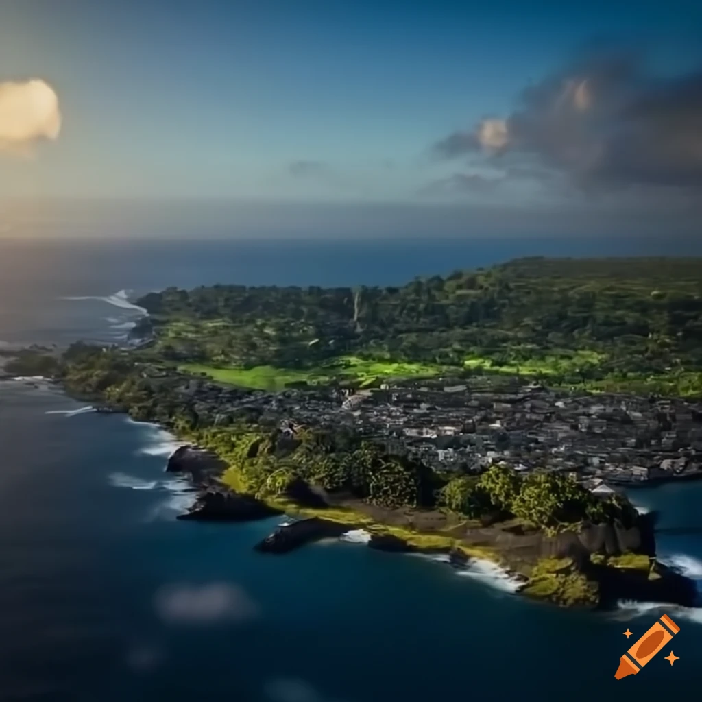 cityscape of a big island near Madagascar