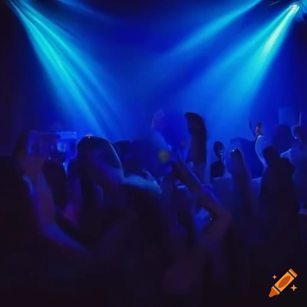 View of a crowded nightclub from the dj booth