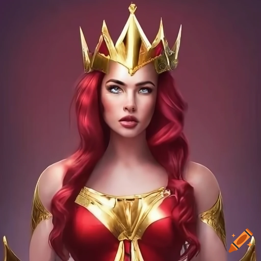 Illustration of a powerful amazon queen