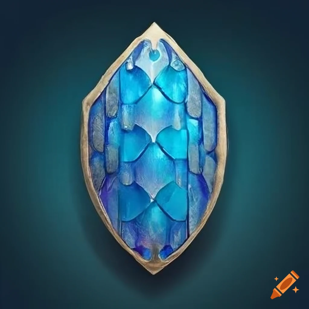 Blue dragon scales shield artifact on Craiyon