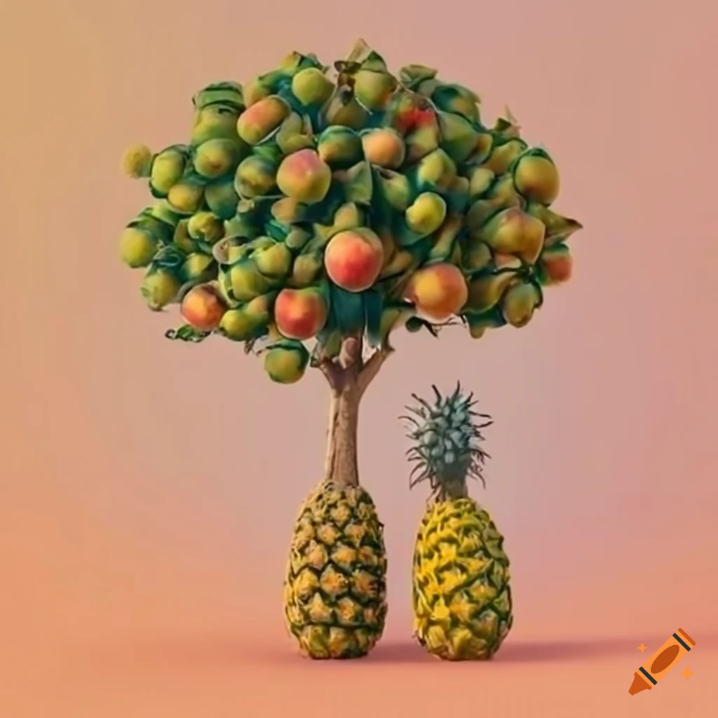 fruit-bearing trees inside a cathedral