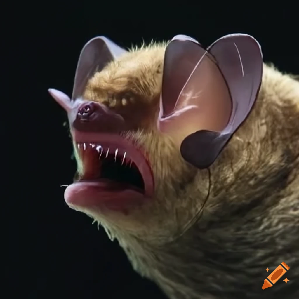 Diagram of bat echolocation on Craiyon