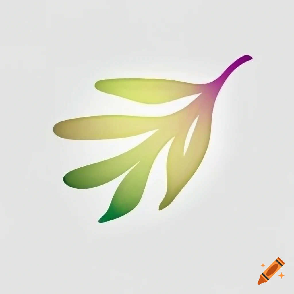 leaves with gradient colors
