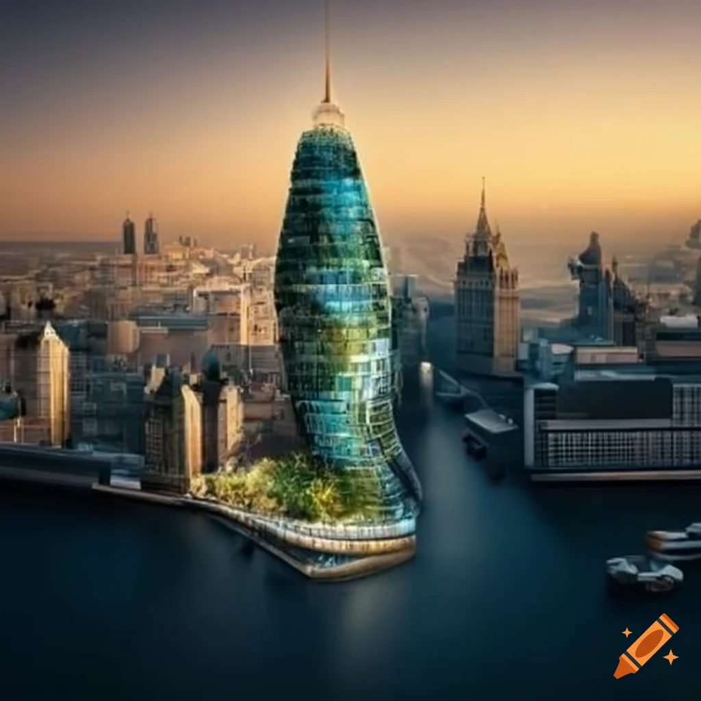 Futuristic and green real estate project in london
