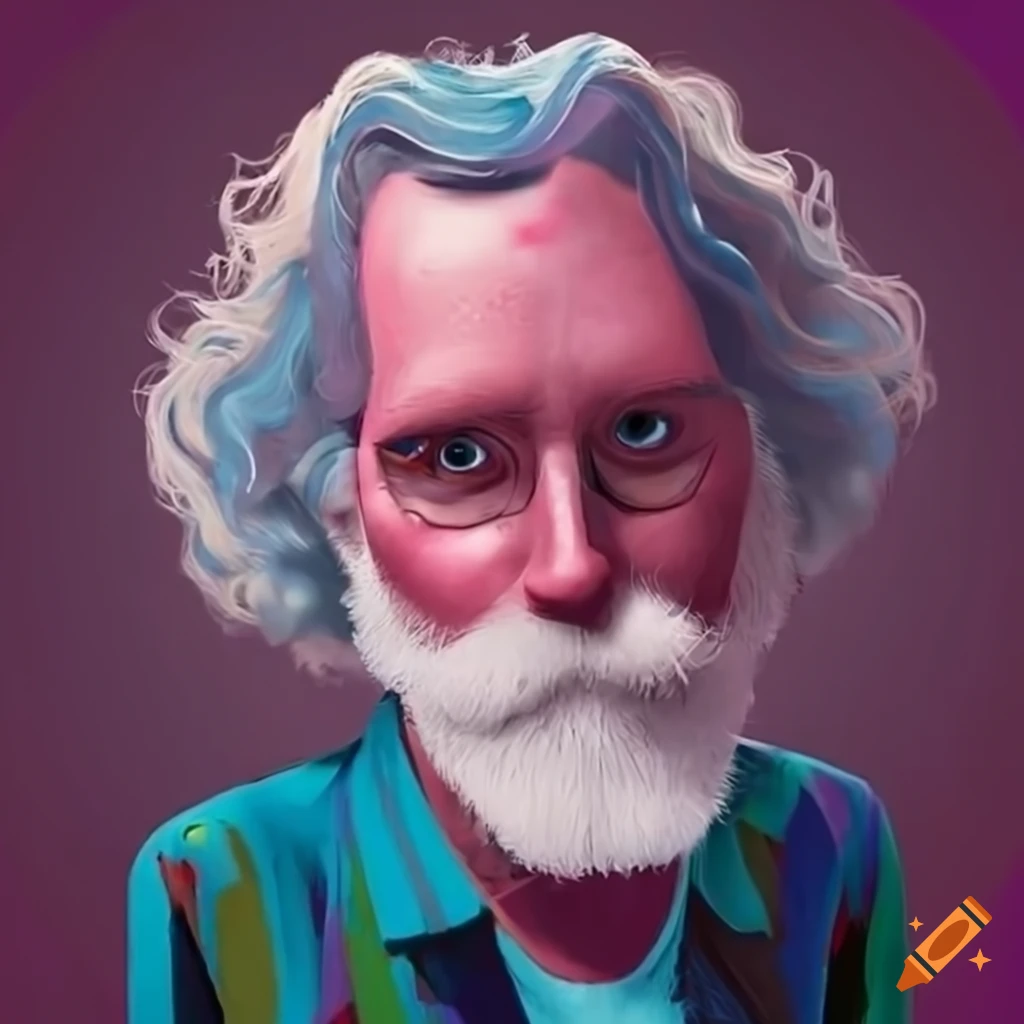 cartoon depiction of Bob Weir