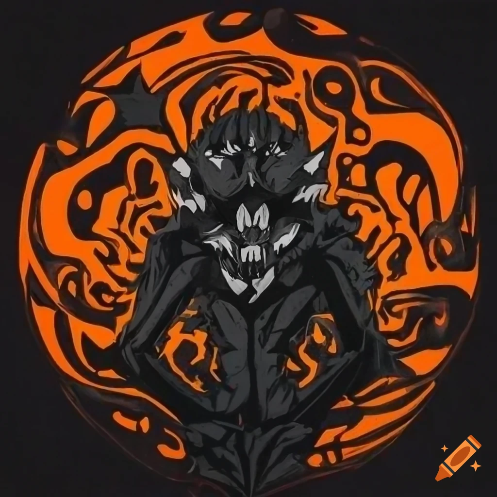 Image of an alien monster with black carapace and orange highlights on ...