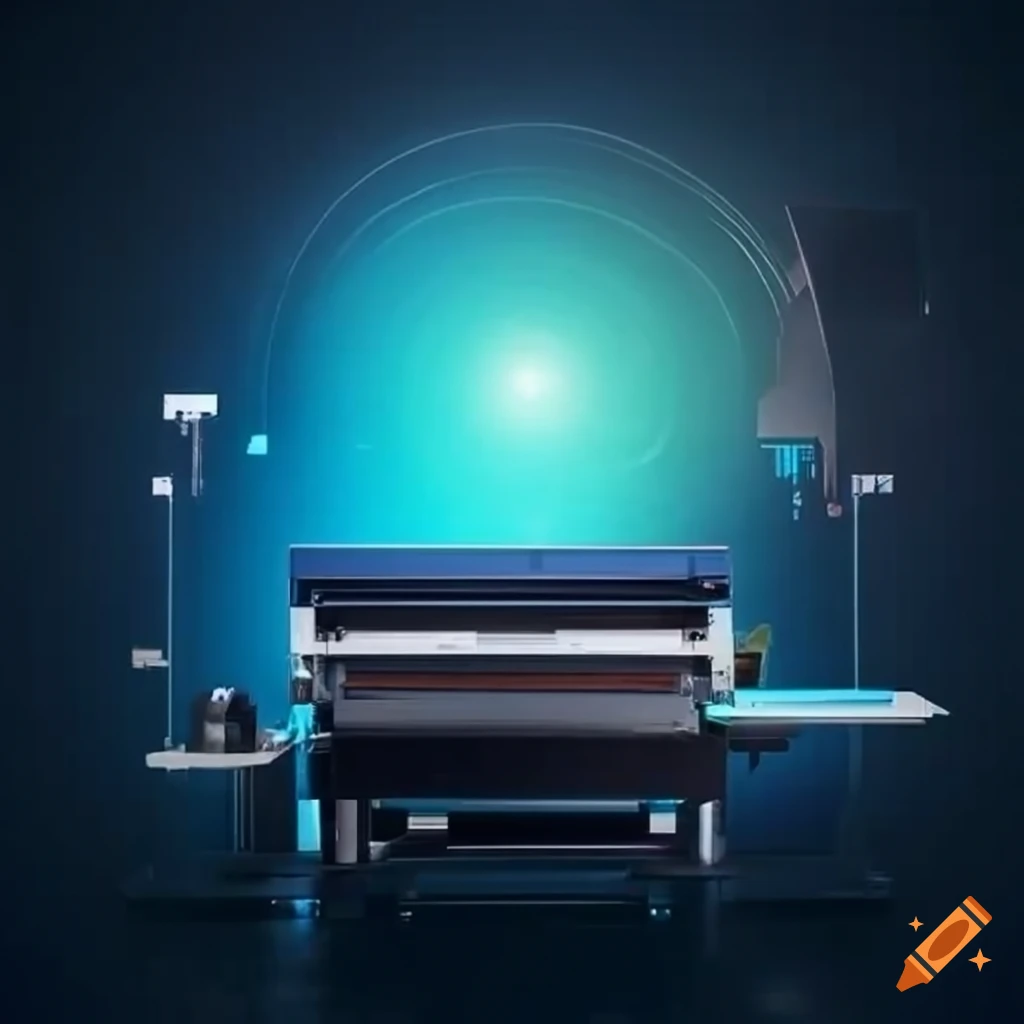 Modern and spacious digital printing shop on Craiyon