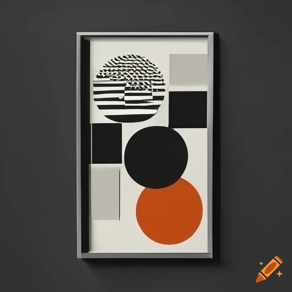 black Bauhaus poster design