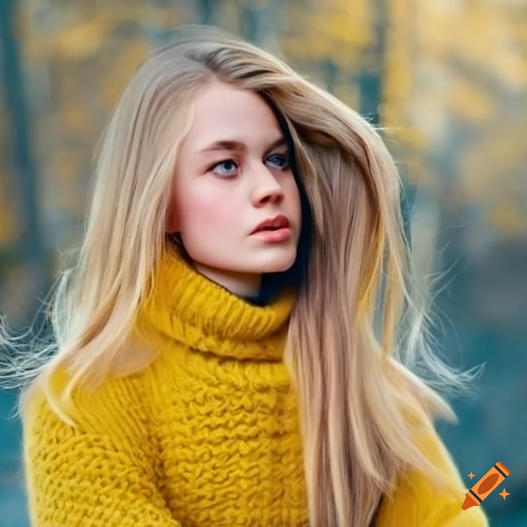 young woman with long blonde hair in yellow top