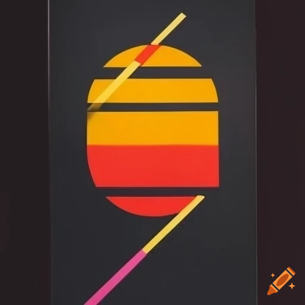 black Bauhaus-inspired poster