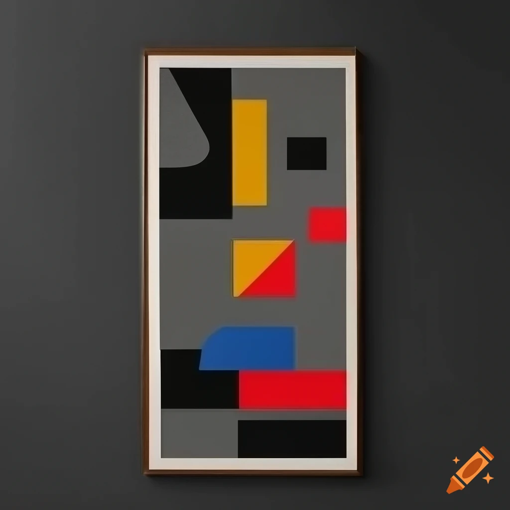 black Bauhaus poster design