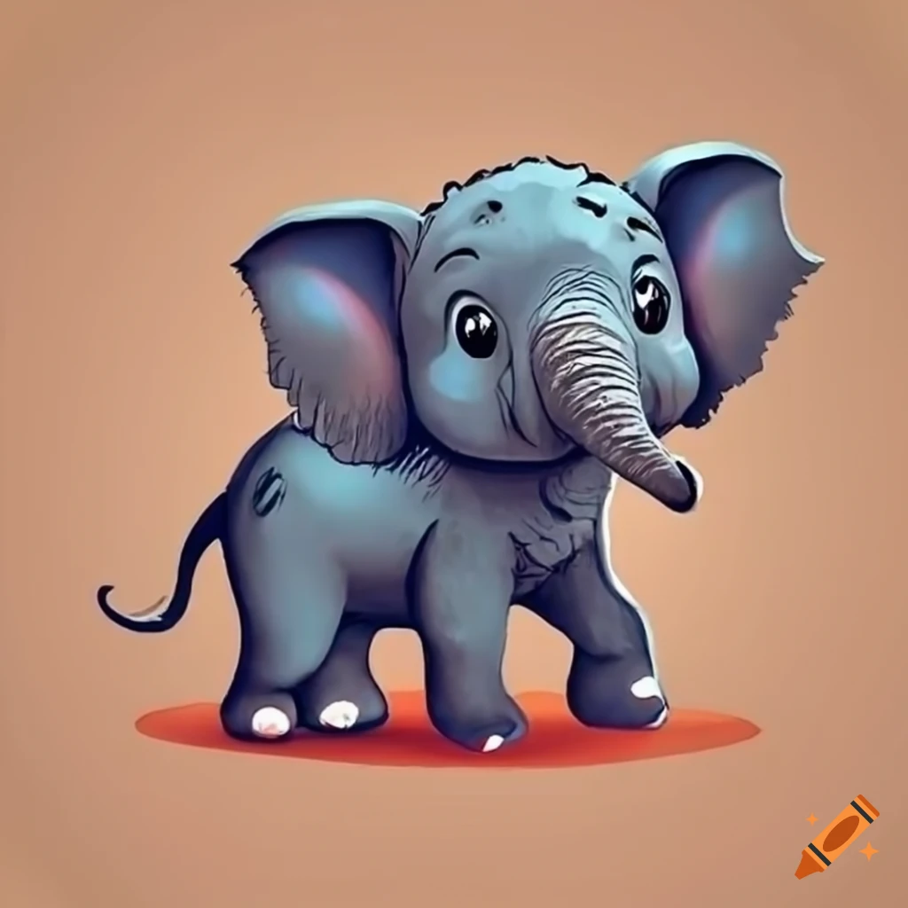 high definition of a cute elephant