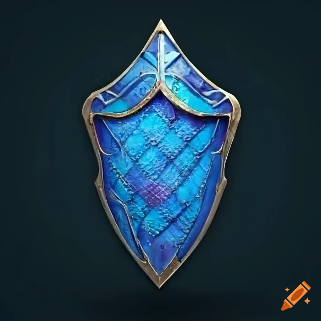 Blue dragon scales shield artifact on Craiyon