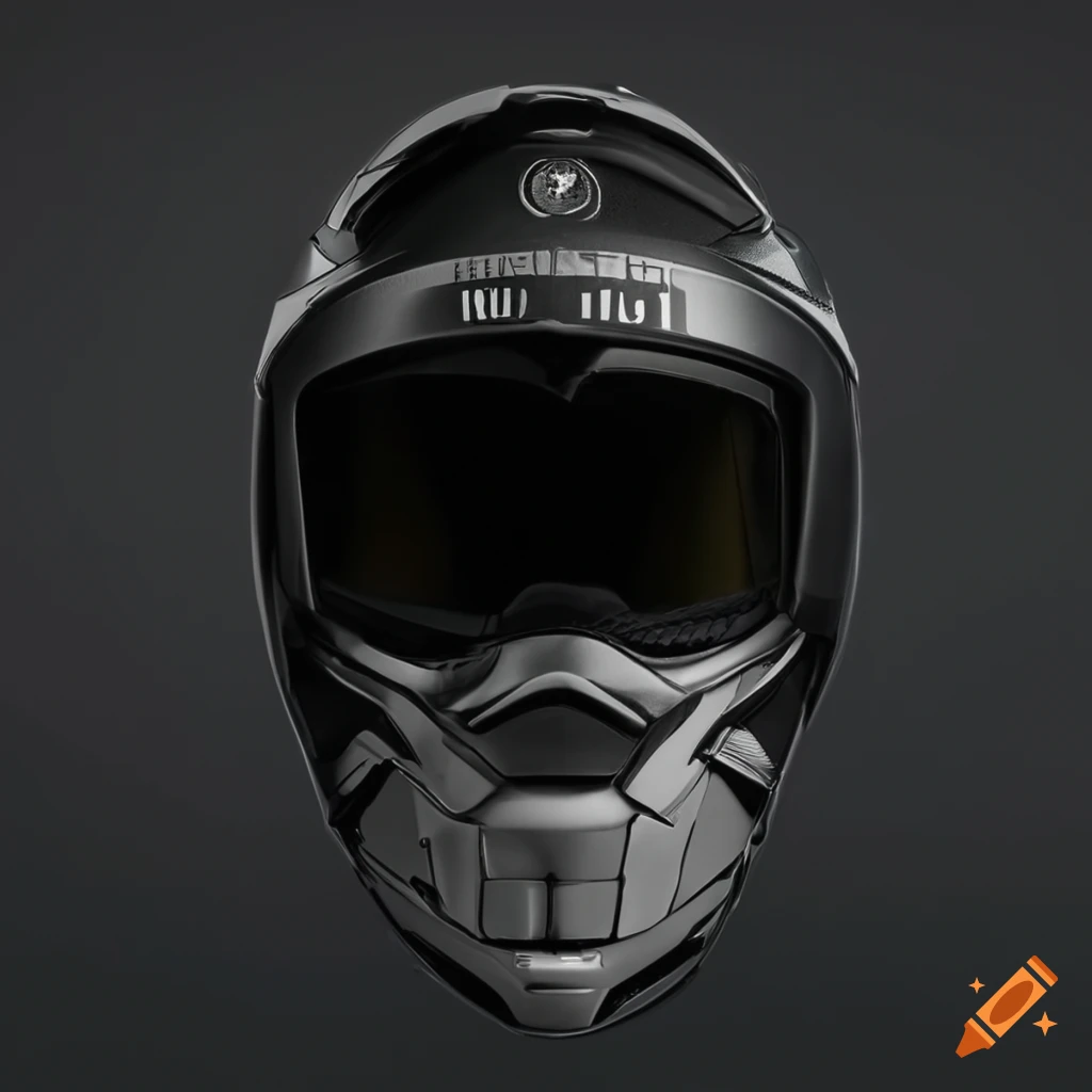 Motorcycle helmet with 'shadow rider' written on it