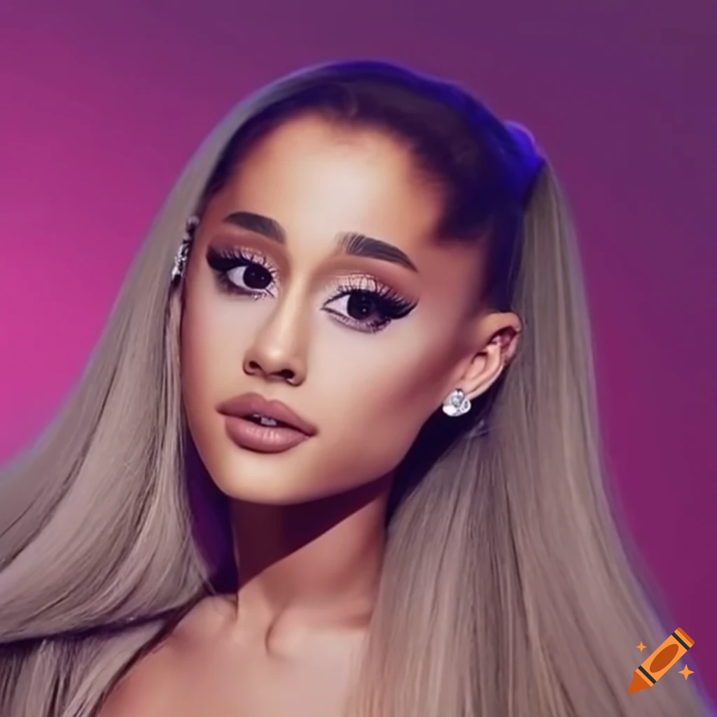 Portrait of ariana grande with blonde hair