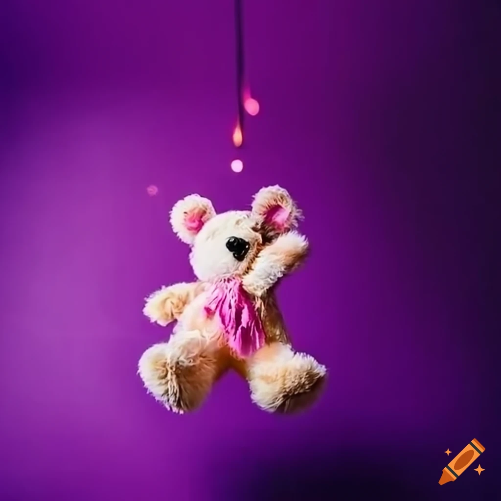 floating-teddy-bear-in-a-colorful-room-on-craiyon