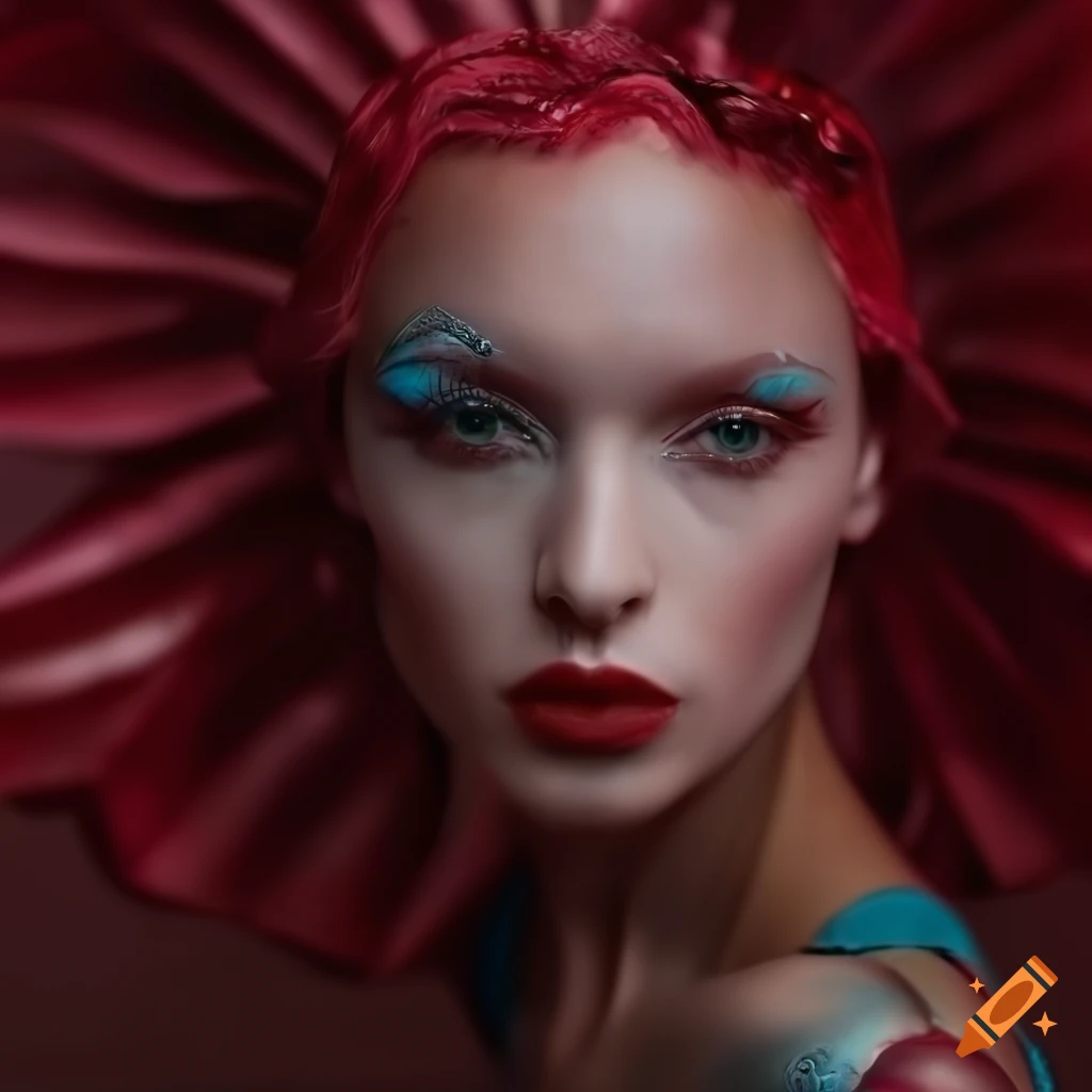 Ultra hd sculpted portrait of a fairground girl in science fiction ...