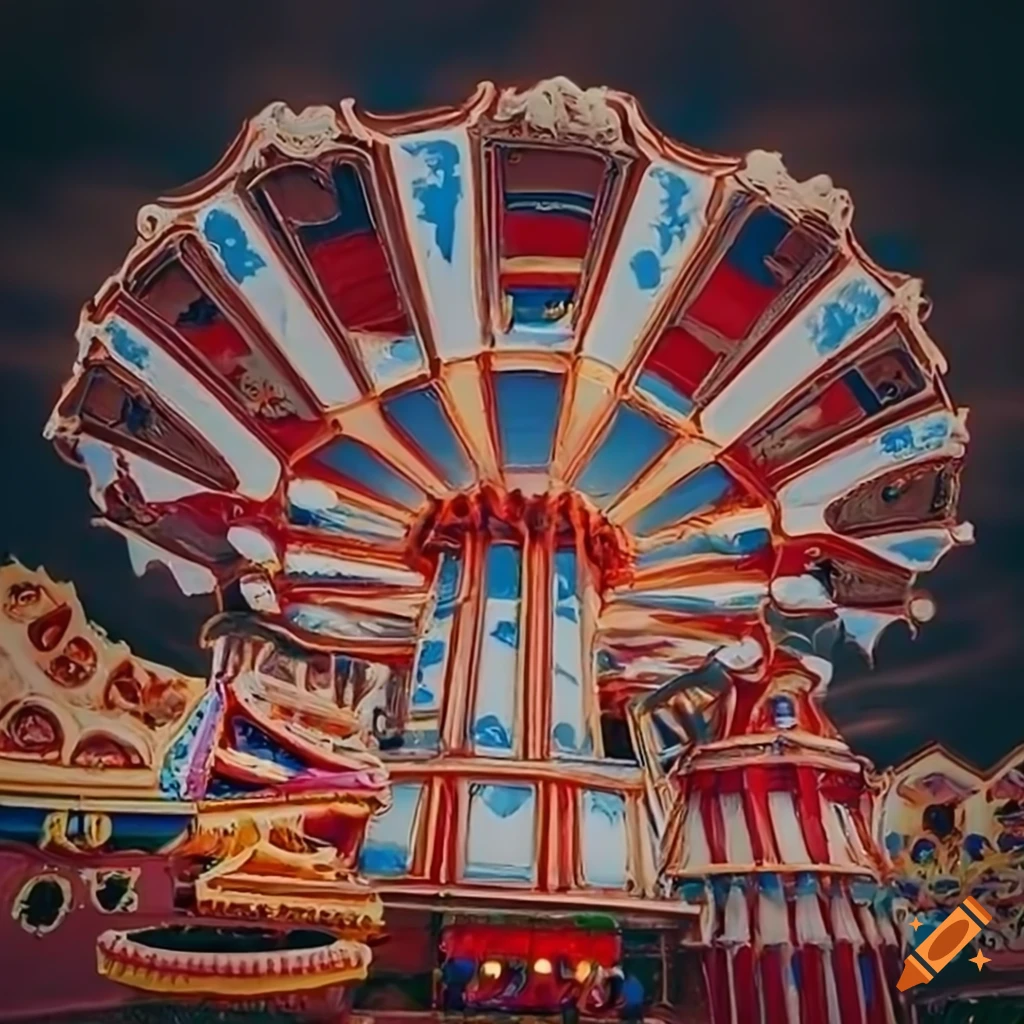 extravagantly detailed sculpture with primary colors