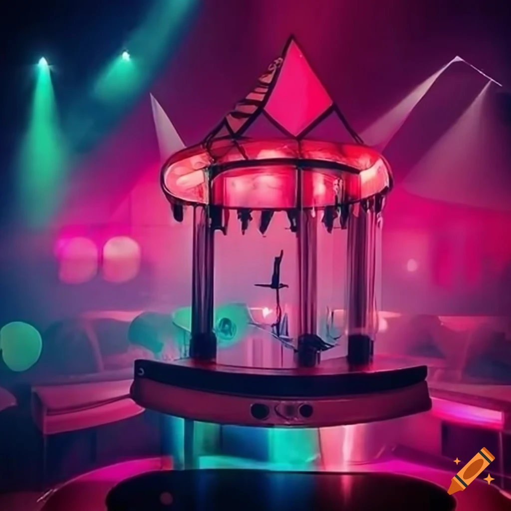captivating Instagrammable spot in a circus-themed nightclub