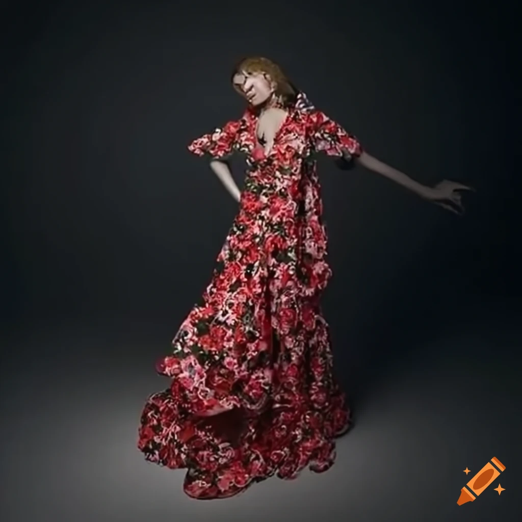 shark wearing a floral dress